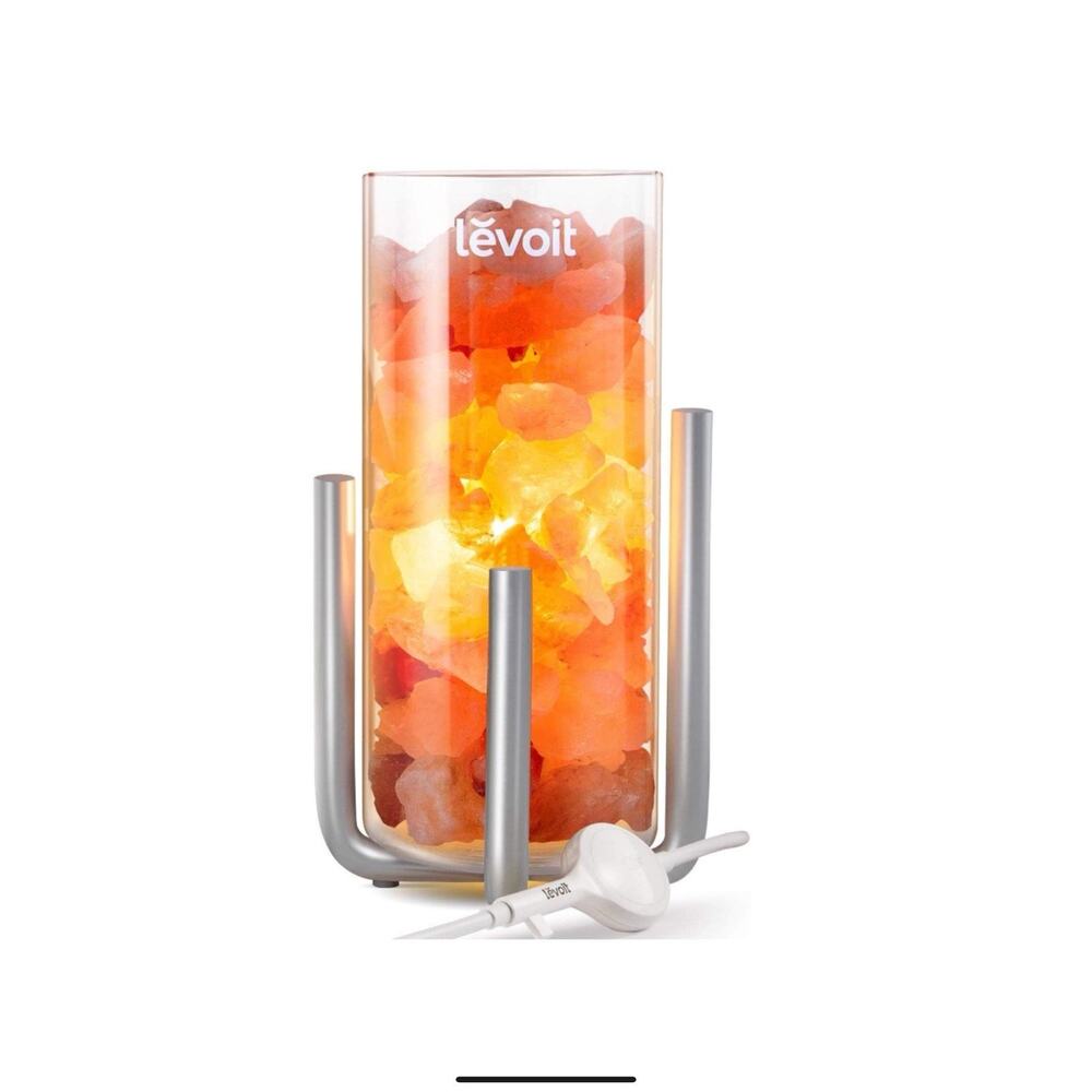 Levoit Vira Himalayan Salt Lamp, Natural Himilian Hymalain Pink Salt Rock Lamps